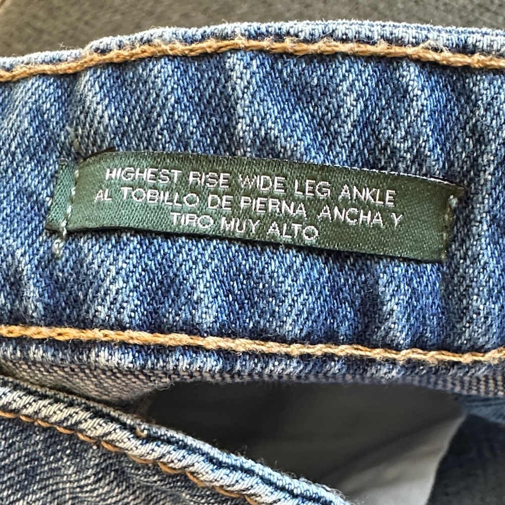 Wild Fable High Rise Wide Leg Ankle Blue Denim Jeans - Picture 4 of 12